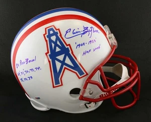 Elvin Bethea SIGNED Houston Oilers Riddell F/S Helmet 3 INSC PSA/DNA AUTOGRAPHED - Picture 1 of 3