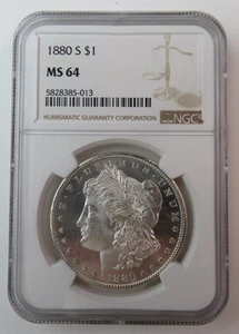 1880 S - Morgan Silver Dollar - NGC MS64 - Picture 1 of 4
