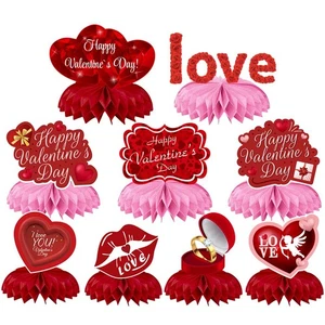 9 Pezzi Centrotavola per Feste di San Valentino, Accessori Natalizi (Rosso) I3Q58743 - Foto 1 di 6