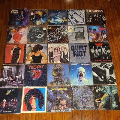 Vintage VINYL Records Albums 1980s 1970s Classic Rock New Wave Hair Metal CLEAN - Image 1 of 4