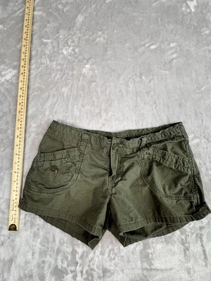VTG Unionbay Shorts Womens 7 Green Low Rise Mini Micro Shortie Booty Grunge Y2K - Image 1 of 4