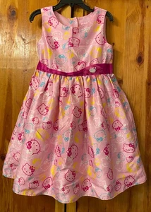 NWOT PINK HELLO KITTY DRESS BY SANRIO SIZE 6/6X - Picture 1 of 3