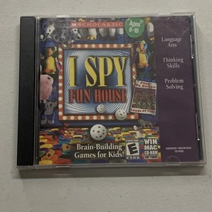 Scholastic I Spy Fun House Brain-Building Fun for Kids CD-ROM Game Language Arts - Picture 1 of 5