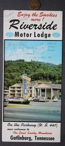 1960s Era Gatlinburg Tennessee Riverside Motor Lodge Hotel Motel Brochure RARE - - Picture 1 of 1