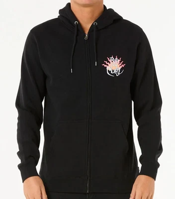 RIP CURL DAZED Sudadera con Capucha Juvenil con Cremallera - Negra - Niños 14/L - Nueva con Etiquetas Foto 1 de 2