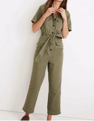 Mono verde militar con cinturón Madewell para mujer talla mediana Foto 1 de 4