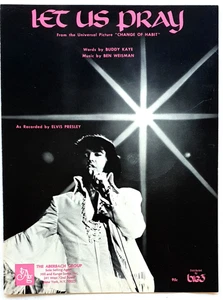 Elvis Presley -Let Us Pray (From Change Of Habit) 1971 Original USA Sheet Music - Picture 1 of 1
