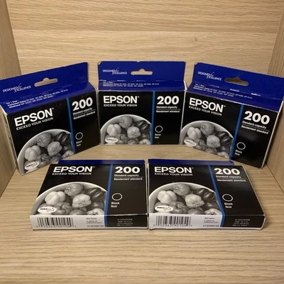 Картридж чернильный подлинный Epson 200 черный срок годности истекает 04/2023 упаковка из 5 штук - Изображение 1 из 4