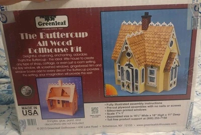 Kit para casa de muñecas Buttercup de Greenleaf Dollhouses nuevo en caja madera vintage Foto 1 de 4