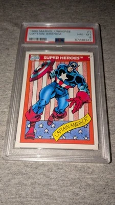 1990 Marvel Universe Captain America #1 PSA 8 NM-MT - Image 1 of 4