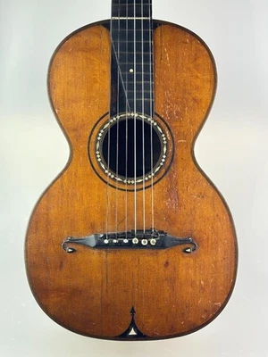 Rare guitare de salon ancienne XIXème vers 1830 - Photo 1/4