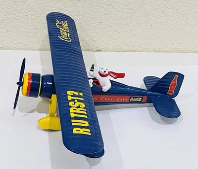 Ertl Coca ColaPolar Bear Die Cast Bi Plane  Very Good Condition numbered 0347 - Image 1 of 4