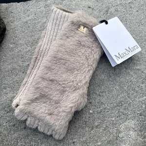 190€ Max Mara Teddy Handschuhe Gloves NEU Alpaka Seide Manny Fingers Fingerlos - Bild 1 von 16