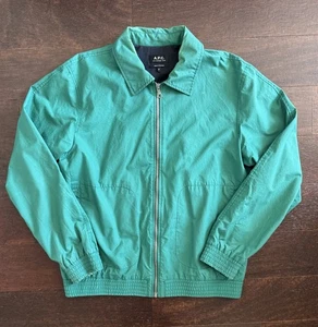 A.P.C. Collared Green Jacket Full Zip Men’s Medium Rue Madame Paris - Picture 1 of 8