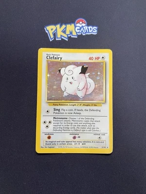 Pokémon TCG Clefairy Base Set 5/102 Holo Rare HP. - Image 1 of 4