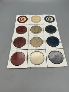 Antique Poker Chip Collection, 12 Chips, 4 Styles. - Picture 1 of 6