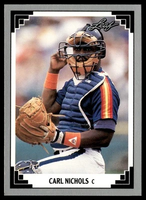 1991 Leaf Carl Nichols Houston Astros #217 - Image 1 of 2