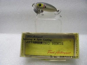 New in Shop Worn Box Fred Arbogast 1/4 oz. Jitterbug in Shad with Catalog - Picture 1 of 6
