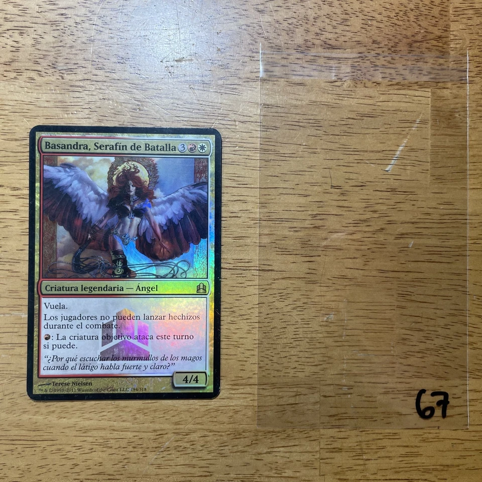 🦅 Basandra Battle Seraph MTG Commander Promo Oversize Serafín de Batalla Sp L67 - Image 1 of 4