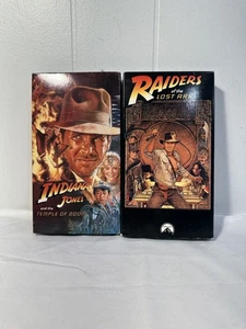 Indiana Jones Raiders Of The Lost Ark & Temple Of Doom First Edition VHS VG - Picture 1 of 17