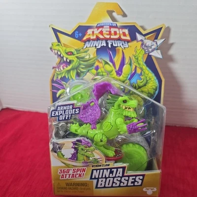 Mini figura de acción de batalla Legends of Akedo Ninja Fury Ninja Bosses Venom Claw Foto 1 de 4