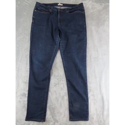 Eileen Fisher Dark Wash Organic Cotton Blend Denim Straight Leg Jeans Women 16 - Image 1 of 4