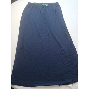 Vintage Lauren Ralph Lauren Maxirock blau 1X Pull-On Viskose Büro Business - Bild 1 von 4
