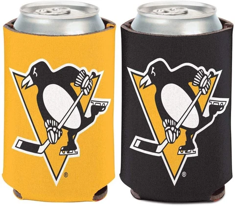 Pittsburgh Penguins Logo Can Koozie Holder Free Shipping! NEW 2 Sided Cover