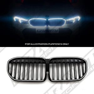 REJILLA LED DELANTERA DOBLE LISTÓN NEGRO BRILLANTE PARRILLA LUZ PARA BMW SERIE 7 G11 20-23 - Imagen 1 de 12