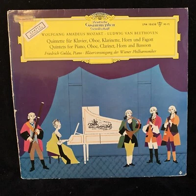 MOZART & BEETHOVEN Wind Quintets - GULDA, Vienna - DGG WHITE PROMO LP 1960 - Image 1 of 4