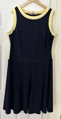 Lauren Ralph Lauren Dress Womens 18 W Preppy Performance Stretch Cocktail Career - Image 1 of 4
