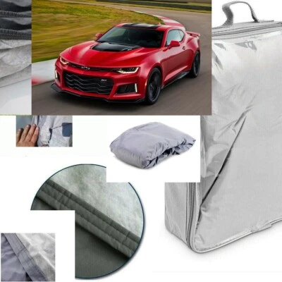 TELO COPRIAUTO TELATO FELPATO PER CHEVROLET CAMARO ANNO 2018 IMPERMEABILE ANTIGR - Immagine 1 di 4
