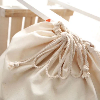 Bolsa de lavandería de lona de algodón extra grande de alta resistencia 75x120 cm almacenamiento de playa 30x47 pulgadas Foto 1 de 4