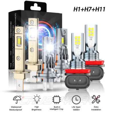 Para Peugeot 301 2013-2020 6X LED Faros Hi/Lo + Kit de luces antiniebla de Bombillas Foto 1 de 4