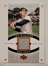 2005 Upper Deck Sweet Spot Classic Ted Williams Game Used Jersey UD Red Sox