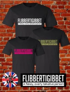 Lustiges FLIBBERTIGIBBET T-Shirt Design Vinyl T-Shirt - Top - T-Shirt - schwarz - Bild 1 von 7