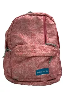 Columbia Floral School Backpack Pink Swirls Laptop Pocket - Picture 1 of 11