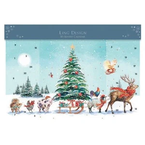 CHRISTMAS PROCESSION large 240 x 400mm Advent Calendar with 24 doors to open - Picture 1 of 1