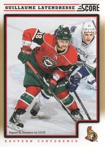 2012-13 (SENATORS) Score Gold Rush #332 Guillaume Latendresse