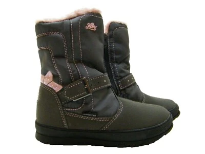 Winterstiefel Mädchen grau/rosa Größe 25 26 27 29 Lico ALUNA Reißverschlu.