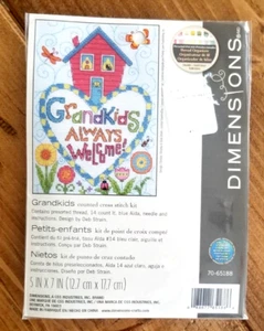 Dimensions GRANDKIDS Always Welcome! Counted Cross Stitch Kit 5" x 7" New - Picture 1 of 5