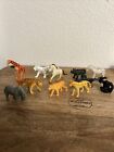 ANIMALS LOT OF PLASTIC TOYS SET OF 11 PIECES#A1 (PRE-OWNED)