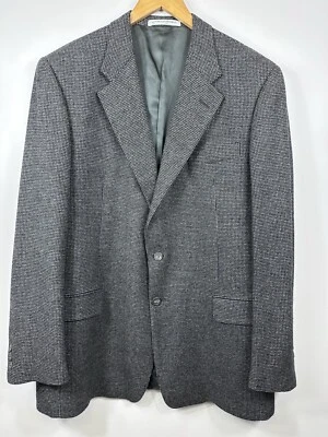 Abrigo deportivo gris a cuadros pata de gallo Hickey Freeman LTD 85 % lana 15 % cachemir (194} Foto 1 de 4