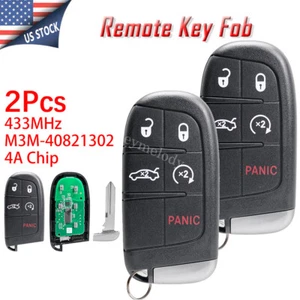 2 Remote Smart Car Key Fob for Dodge Charger Challenger 2019 2020 2021 2022 2023 - Picture 1 of 8