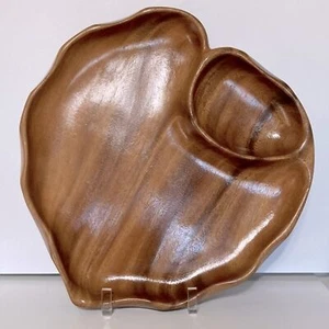 Raintree Blattform Geteilt Tablett Schale Schüssel GROß von Pacific Woods 14" x 12" - Bild 1 von 9