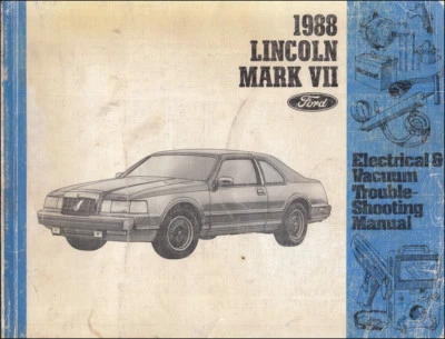 1988 Lincoln Mark VII Electrical Troubleshooting Manual Original OEM Mk 7 Vacuum Foto 1 de 2