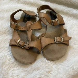 Bass Vintage Toddler boys girls leather tan sandals size 6.5" - Picture 1 of 4