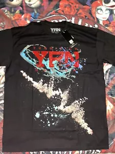 YRN shirt men’s 2XL black short sleeve graphic print galaxy logo Migos hip hop - Picture 1 of 5