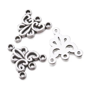 20pcs Tibetan Alloy Filigree Flower Chandeliers Earring Findings Silver 19x16mm - Picture 1 of 9