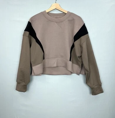 Abercrombie & Fitch YPB neoKNIT Mini Crew en Dune Colorblock Gris/Negro Talla M Foto 1 de 4